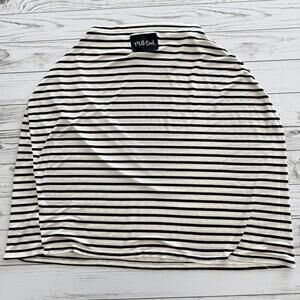 Milk Snob Black White Stripe 5-in-1 Infant Car Seat Nursing Cover